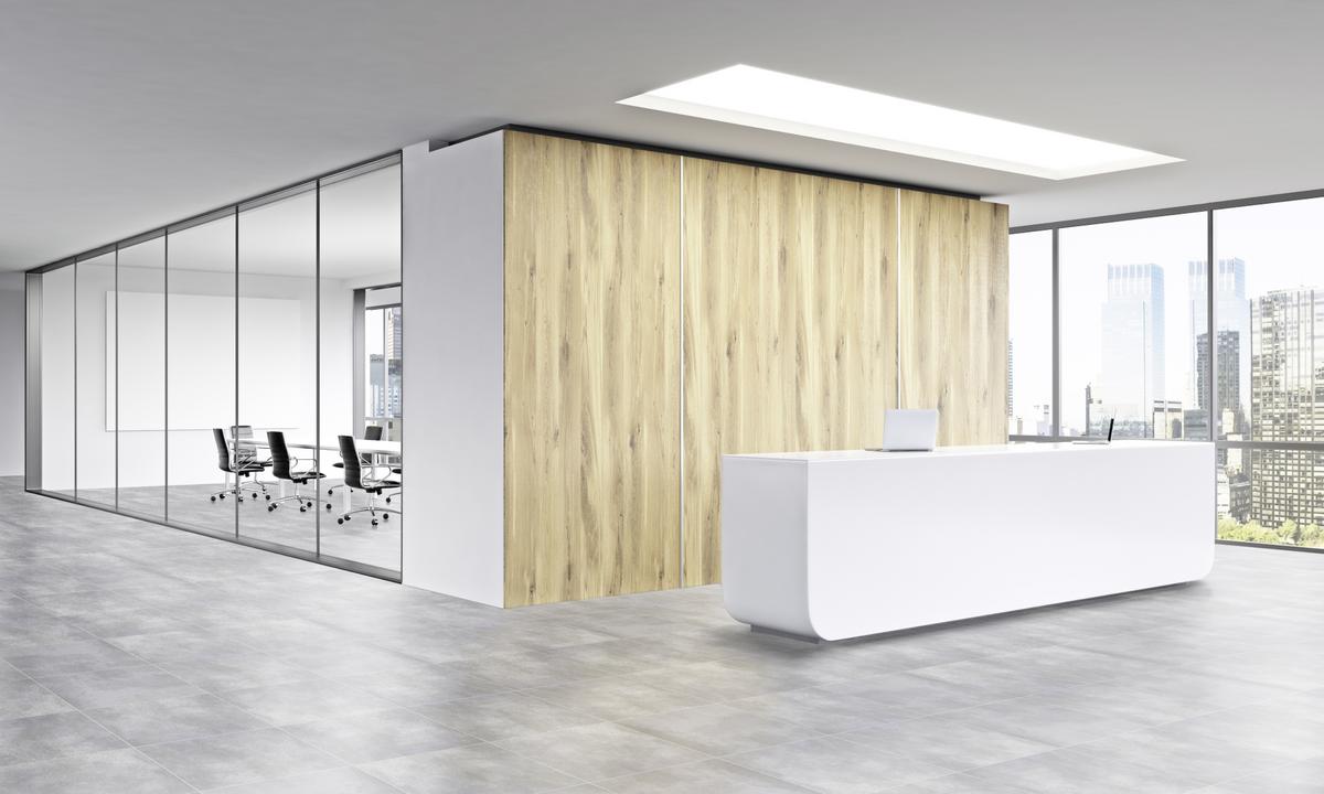 Modernes Büro mit Fliesen Project Grey